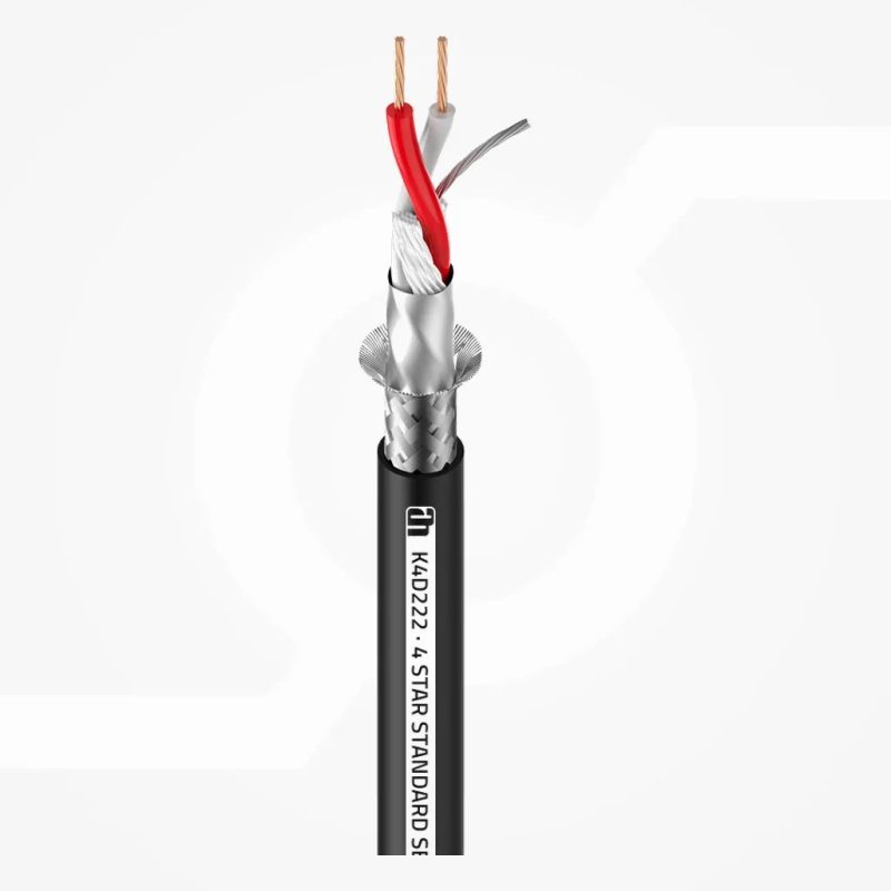Cable DMX 2×0,22mm NEGRO ADAM 4STAR (100m)