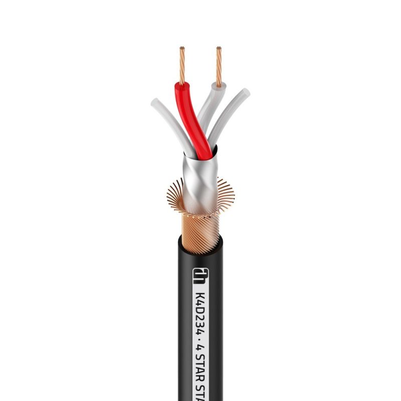 Cable DMX 2×0,34mm NEGRO ADAM 4STAR (100m)