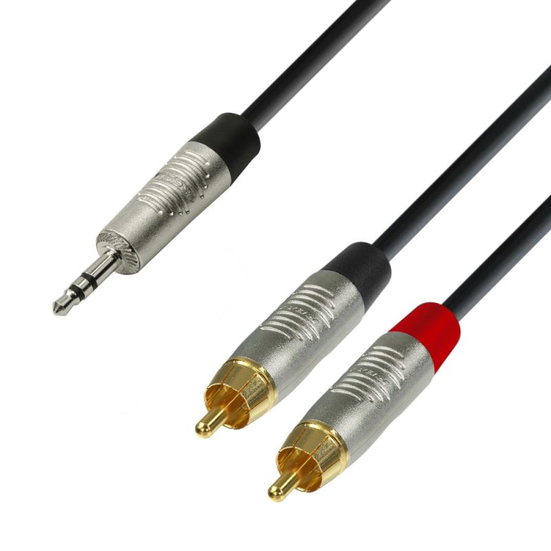 Cable JACK 3,5 ST Macho a 2RCA Macho  1,5m REAN