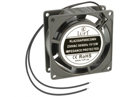 Ventilador 230Vac 80X80X38mm 14W 2 Cables Friccion