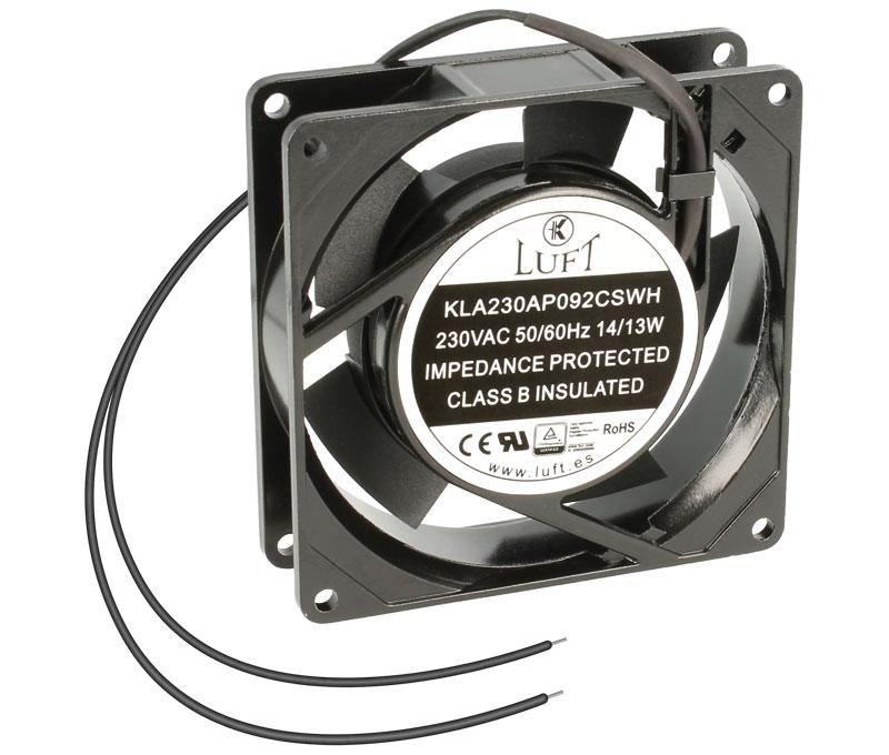 Ventilador 230Vac 92x92x25mm 15W 2 Cables Friccion