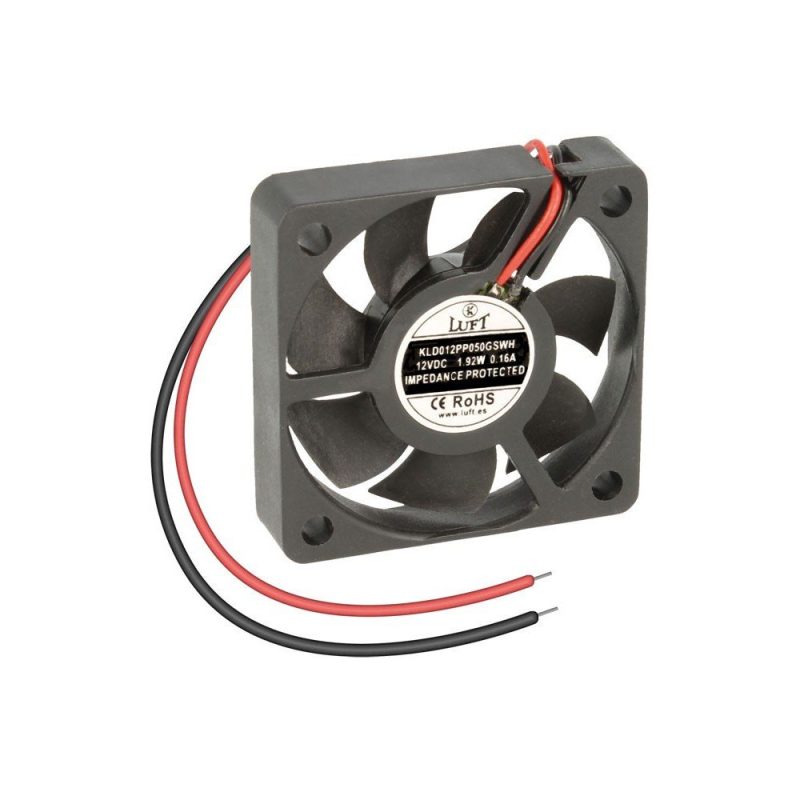 Ventilador 12Vdc 50x50x15mm 1,92W 2 cables Friccion