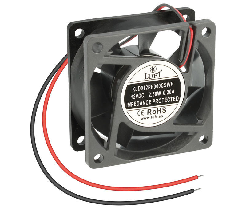 Ventilador 12Vdc 60x60x25mm 1,92W 2 cables Friccion