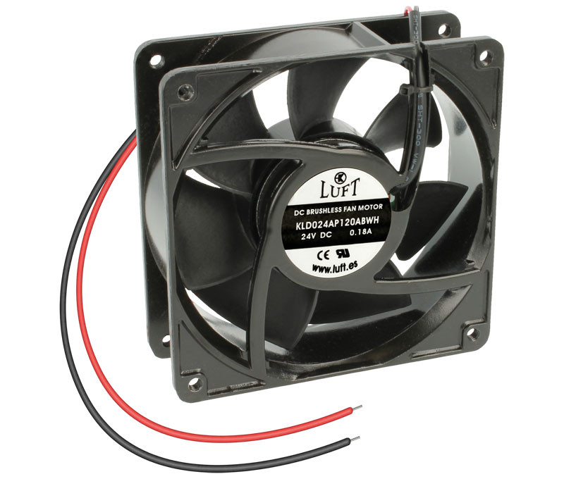 Ventilador 24Vdc 120x120x38mm 10,8W  2 Cables FricciÃ³n