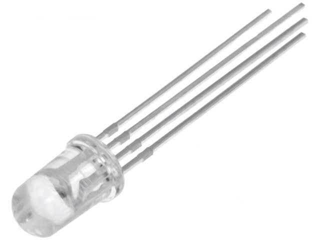 Diodo LED RGB 5mm Tricolor Anodo comun 60º 20mA