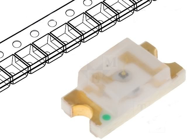 Diodo LED SMD AMARILLO 3,2×1,6mm 10mcd 1206