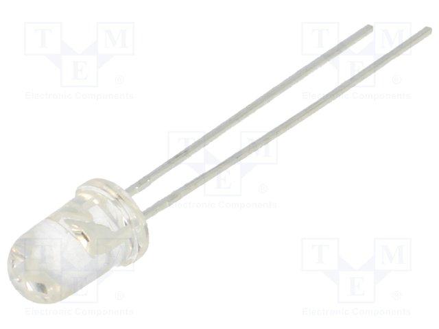 DIODO LED 5mm BLANCO CALIDO 8000mcd