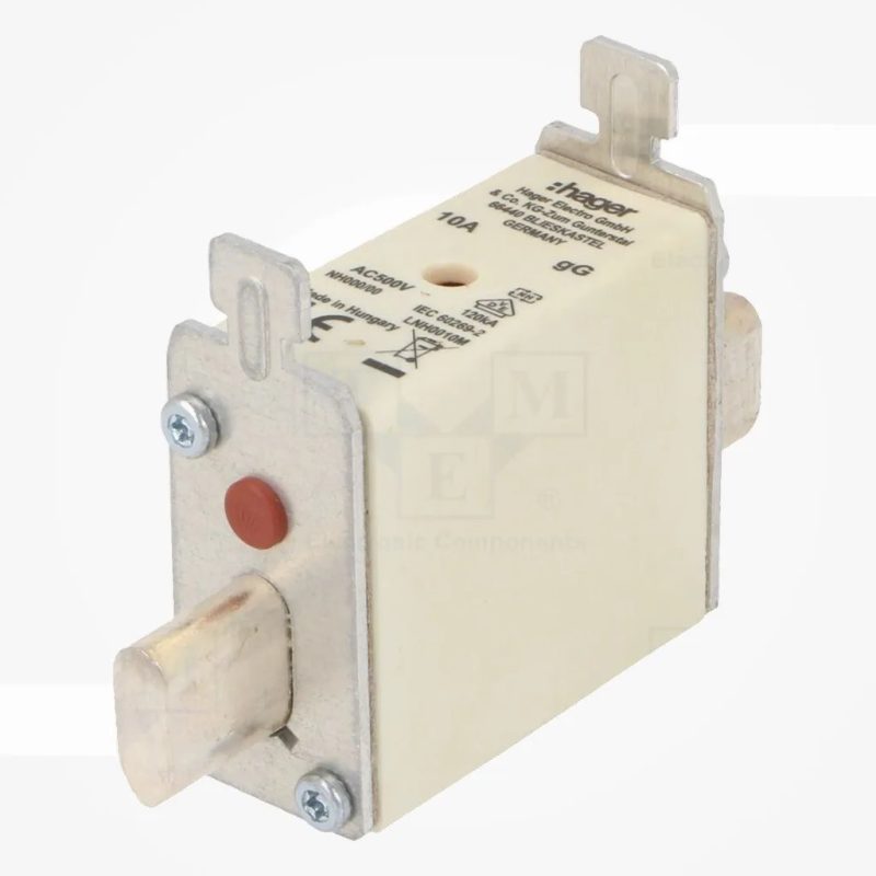 Fusible de cartucho industrial 10A 500VAC gG NH000