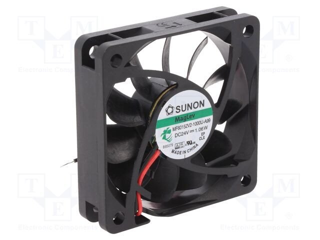 Ventilador 24Vdc 60x60x15mm 1,06W 2 Cables VAPO