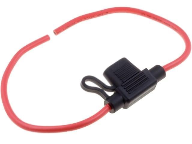 Portafusible Coche con Cables 11,1mm 30Amp 32V