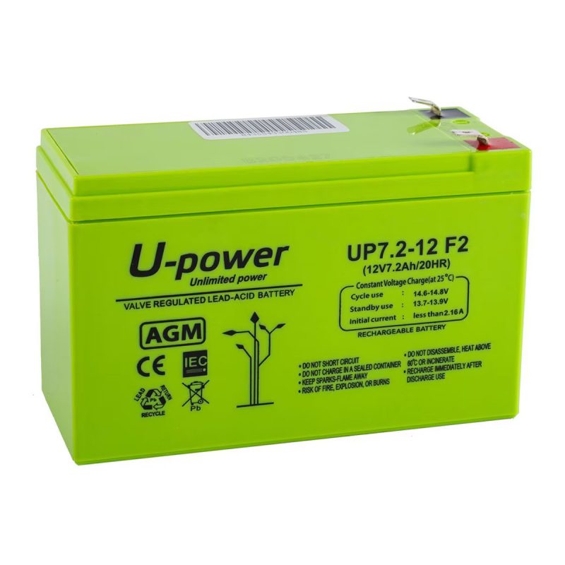 Bateria PLOMO 12V/7,2A AGM 151x65x95mm U-POWER