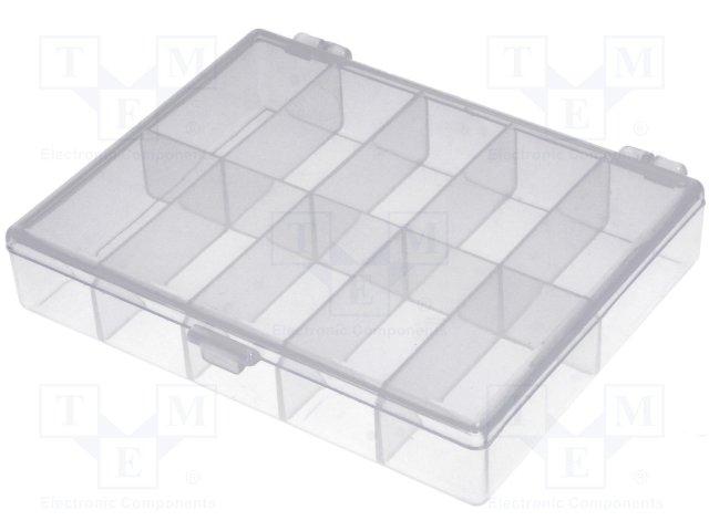Caja 10 Contenedores de 22x44x18,5mm Transparente