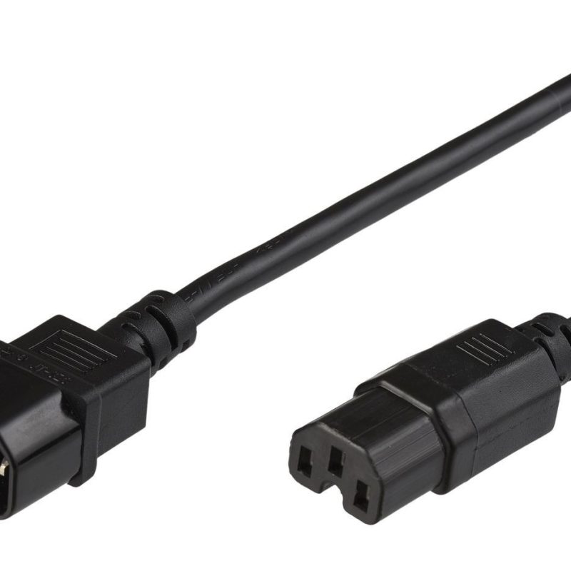 Cable Alimentacion C14 a C15 NEGRO 1m