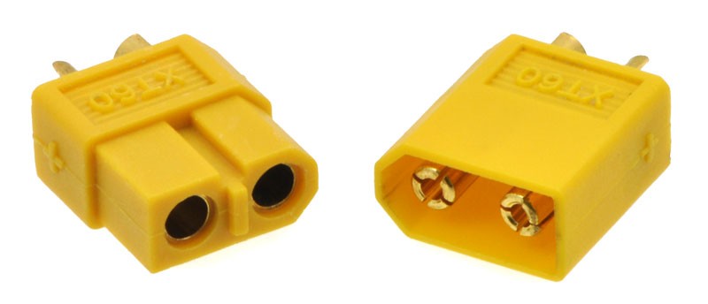 Conector Hembra/Macho Alimentacion 65Amp 2 pin Amarillo  XT60