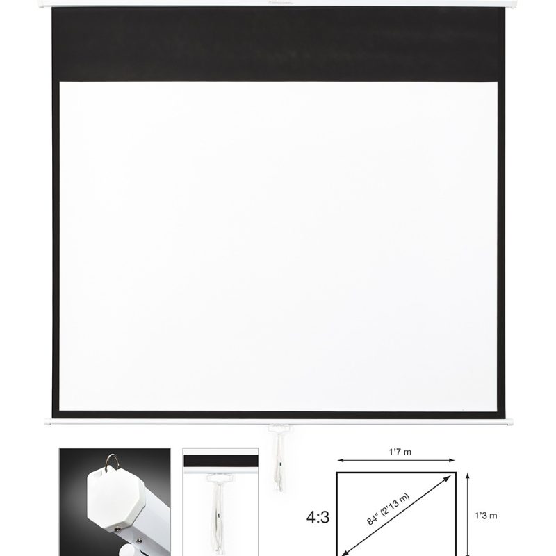 Pantalla Proyeccion Manual 84in 4:3 1,7×1,8m
