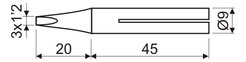 Punta Soldador Larga Duracion 25W 3×1,2mm
