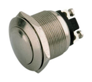Pulsador Antivandalico Metal 2A/250Vac IP40