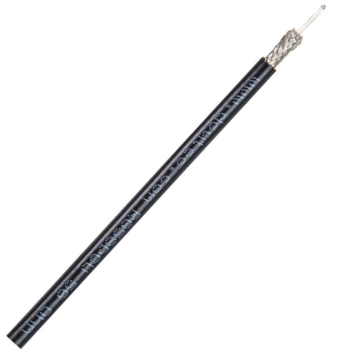 Cable RG58 Cobre Norma MIL-C17 PVC NEGRO (100m)