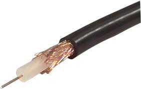 Cable RG59 B/U CA LSZH Cobre NEGRO (100m)