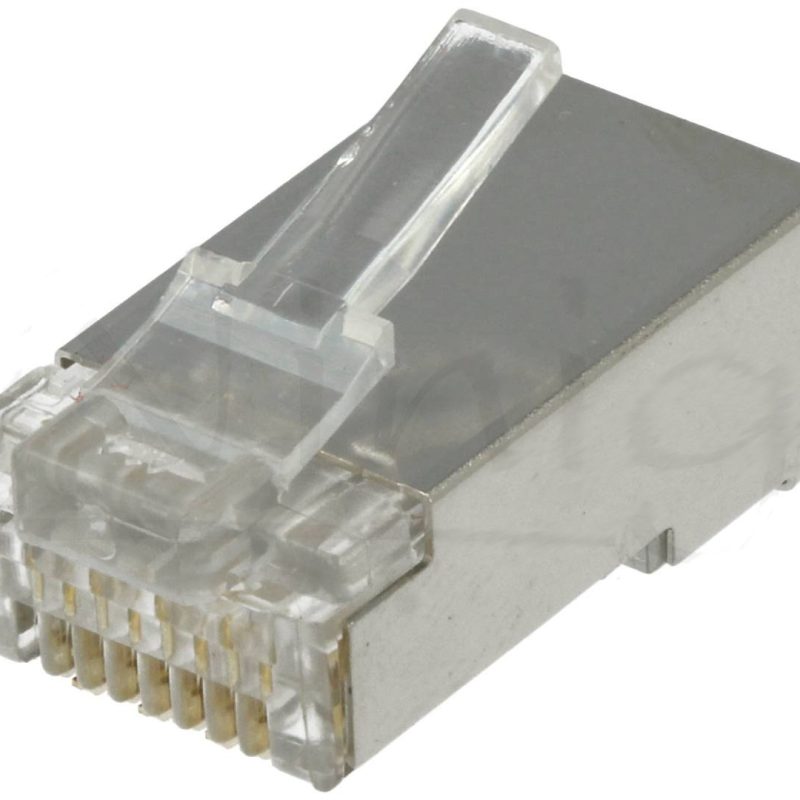 Conector RJ45 FTP Cat6 3 micras Oro (100uds)