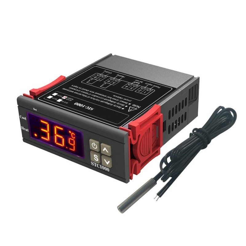 Termostato Digital Controlador Temperatura 100-240Vac STC100/240V
