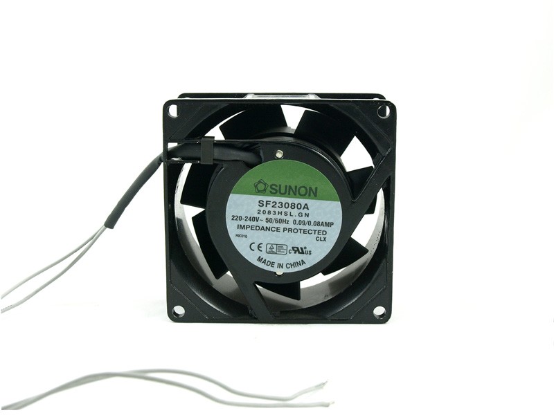 Ventilador 230Vac 80x80x38mm 14W 2 Cables Friccion