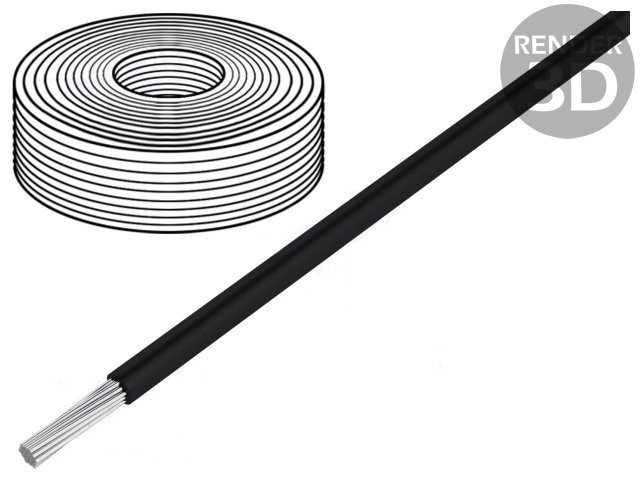 Cable Silicona 2,5mm 300/500V NEGRO