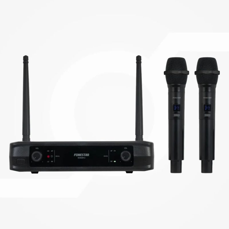 2 Microfonos Inalambricos Mano UHF FONESTAR SONAIR-2M