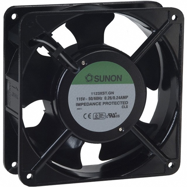 Ventilador 115Vac 120x120x38mm 20W 2 terminales Friccion
