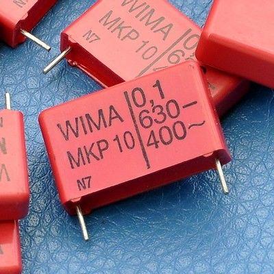 Condensador Poliester 100nF 630Vdc Raster 15mm WIMA