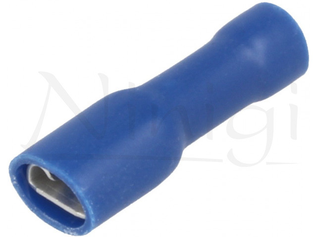 Terminal tipo Faston de 4,8mm AISLADO color AZUL (PVC25048-2)