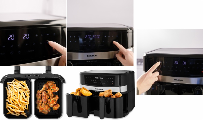 FREIDORA AIRE TAURUS AIR FRY DIGITAL DUO - Imagen 3