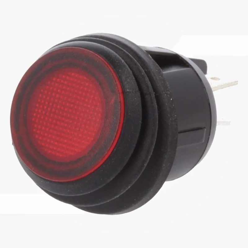 ROCKER DPST Pos 2 ON-OFF 20A/12VCC rojo IP65 R13-244-DC 50mÎ©