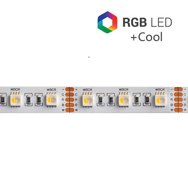 TIRA LED RGBW 6000K 24Vdc 19W/m 60LED/m IP20 5m NEW