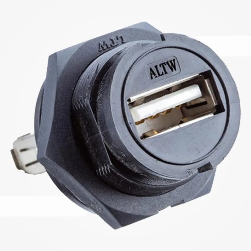 Conector USB A UA recto IP67 1A Contactos aleaciÃ³n de cobre