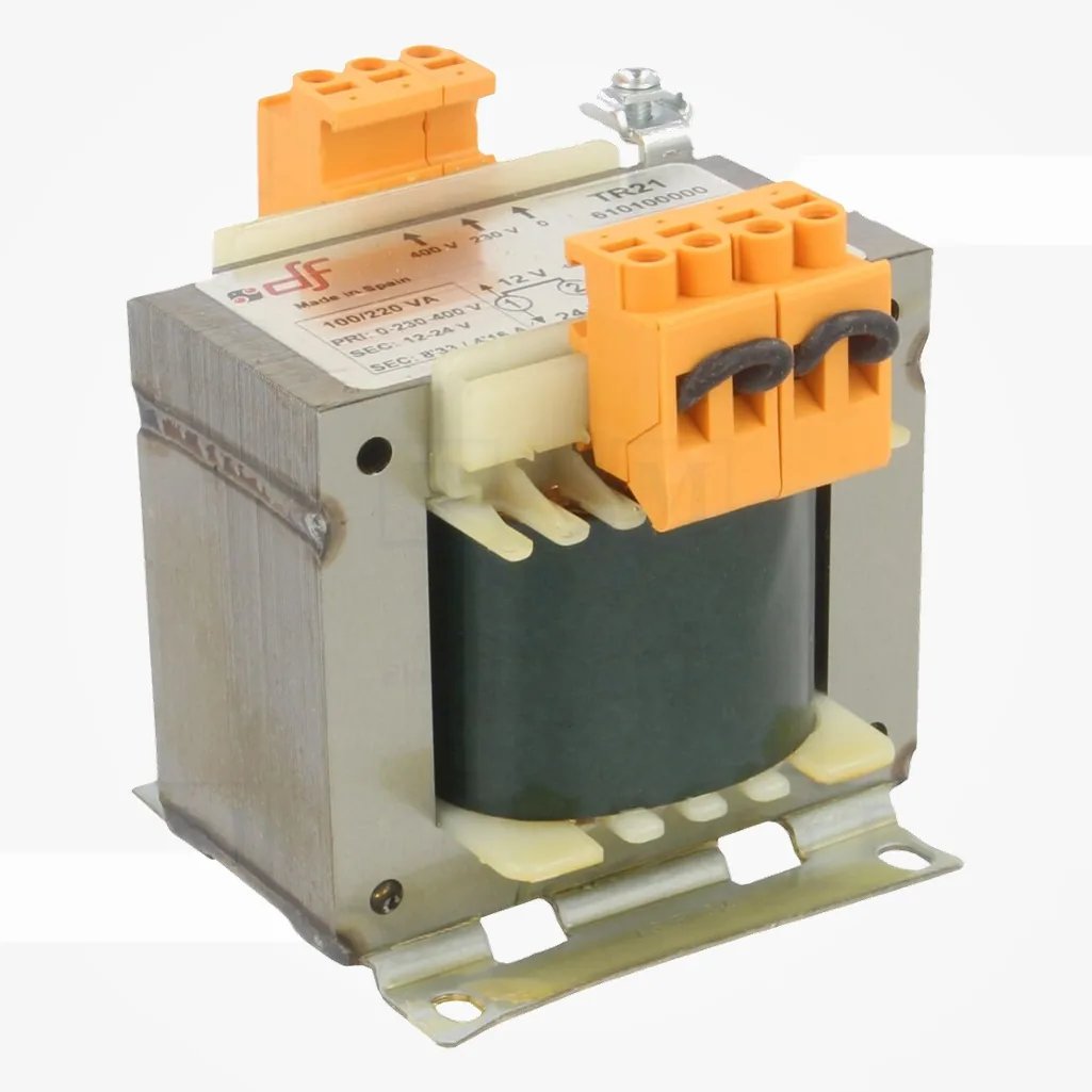 Transformador de red 100VA 230VAC,400VAC 12V,24V IP00